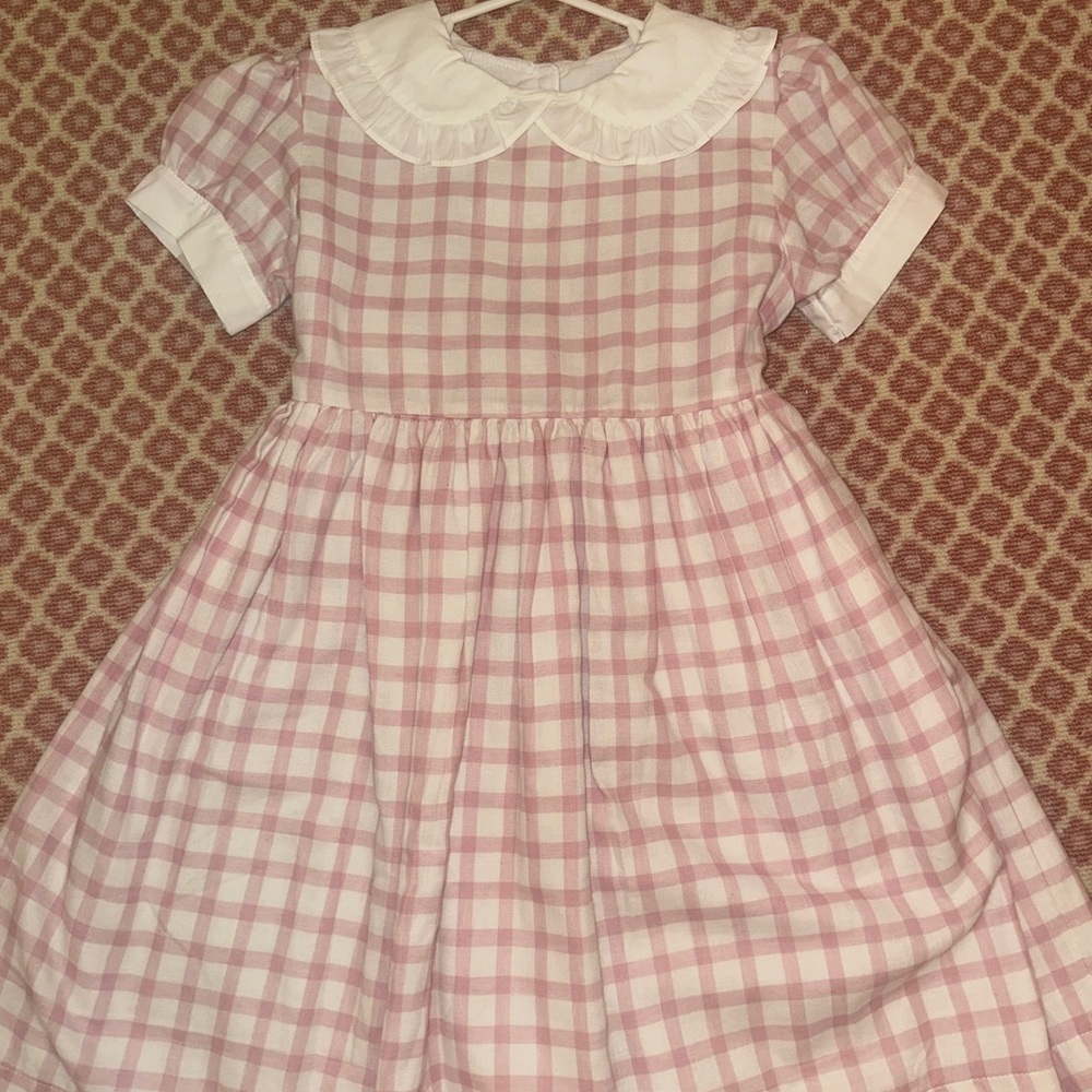 Sal & Pimenta Pink Checkered Kids Dress